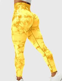 Comfortable Tie Dye Leggings - Ivy-Yellow-S-State of Style