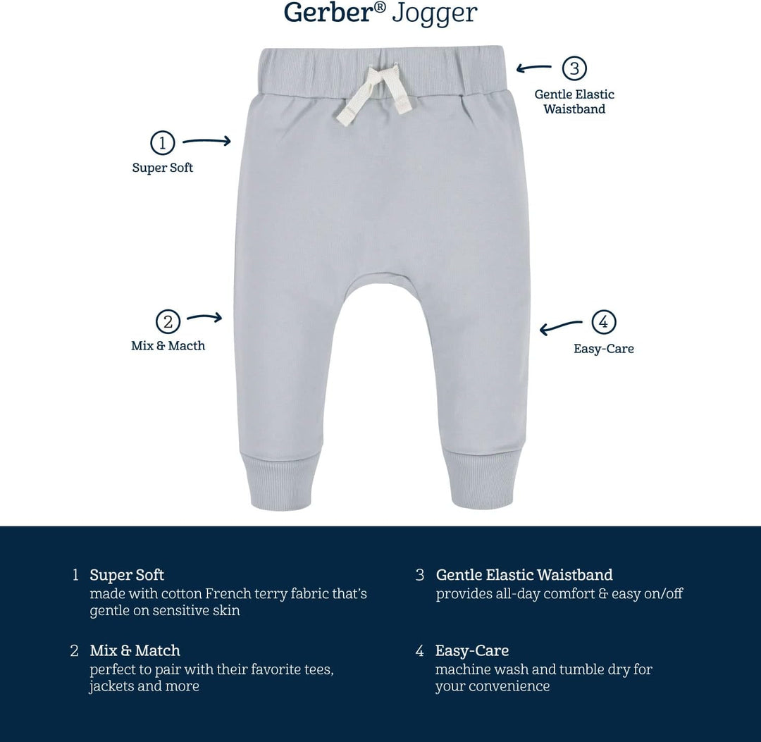 Comfortable Toddler Jogging Pants - 3-Pack Essentials-Black-12-18 months-State of Style