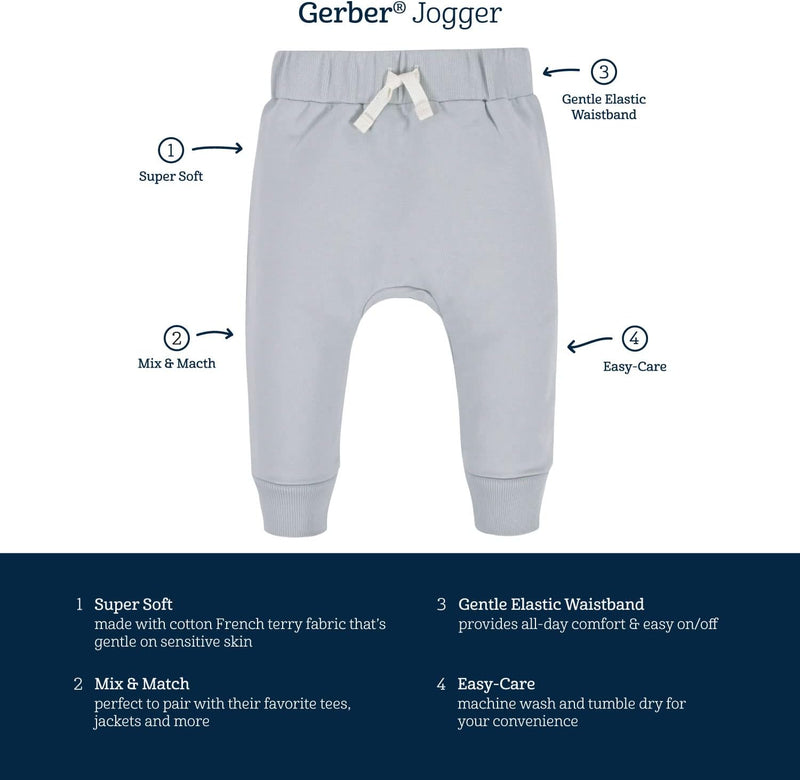 Comfortable Toddler Jogging Pants - 3-Pack Essentials-Black-12-18 months-State of Style