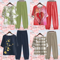 Comfortable Two-Piece Ladies Summer Set - Mira-Green-S-State of Style