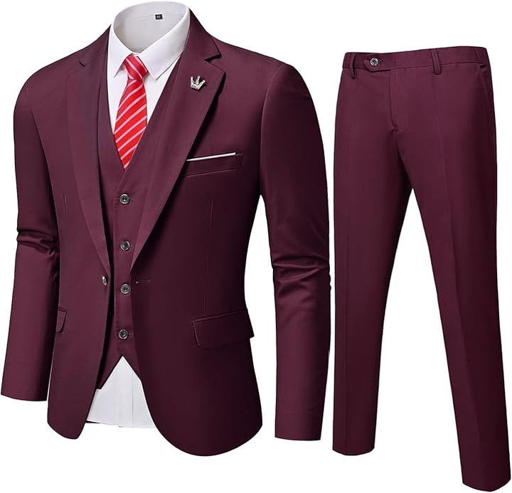 Comfortable Two-Piece Men's Suit - Ralph-Burgundy-XS-State of Style