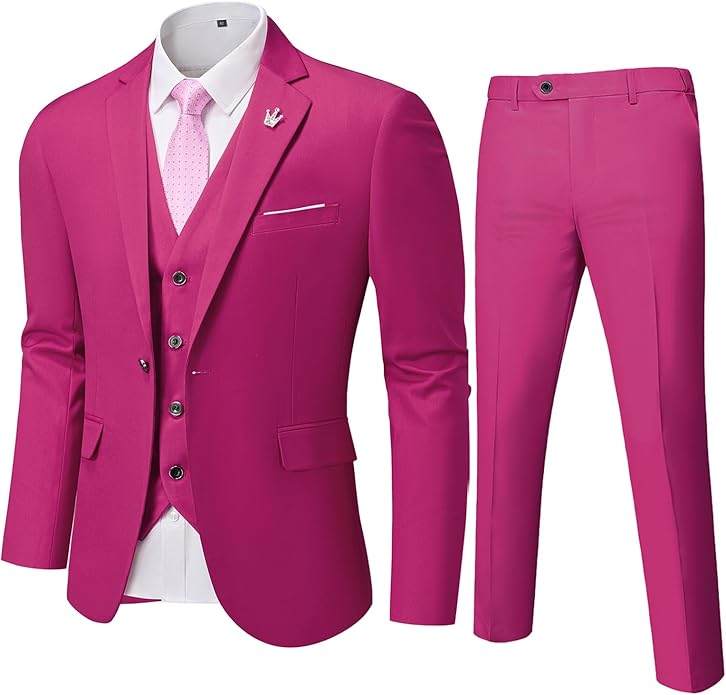 Comfortable Two-Piece Men's Suit - Ralph-Fuchsia-XS-State of Style