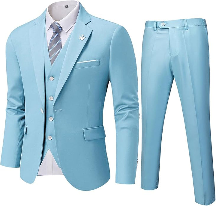 Comfortable Two-Piece Men's Suit - Ralph-Light Blue-XS-State of Style