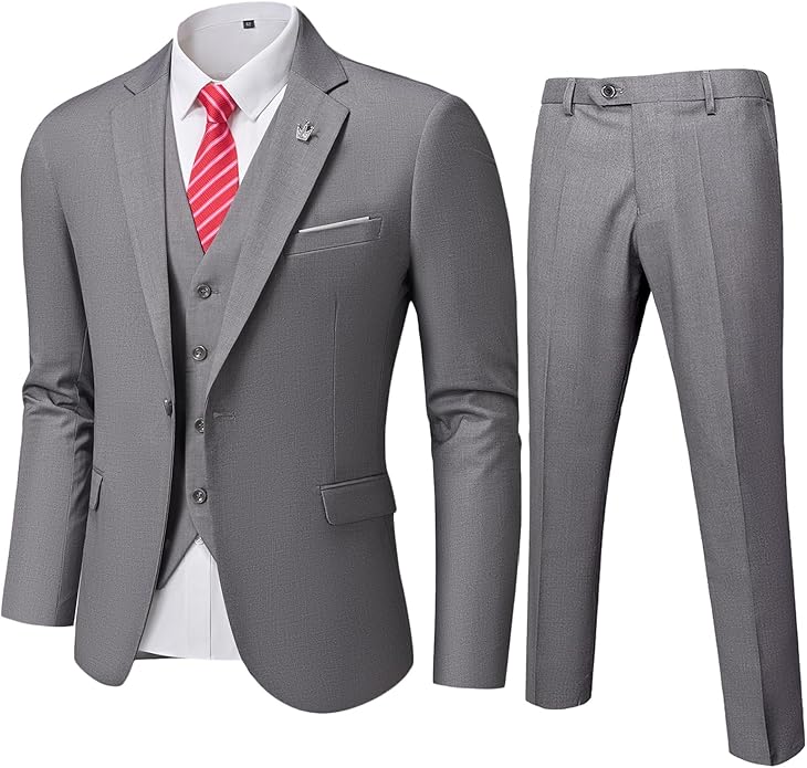 Comfortable Two-Piece Men's Suit - Ralph-Light Grey-XS-State of Style