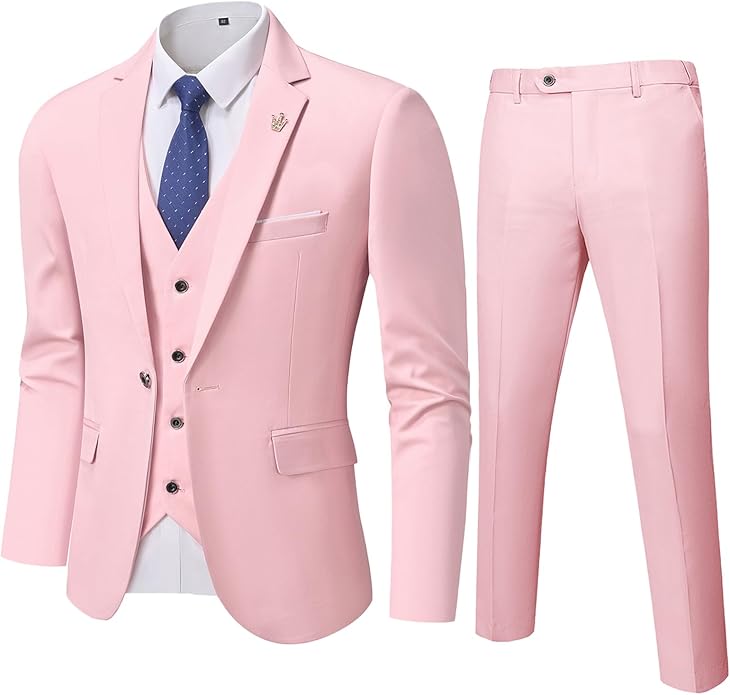 Comfortable Two-Piece Men's Suit - Ralph-Light Pink-XS-State of Style