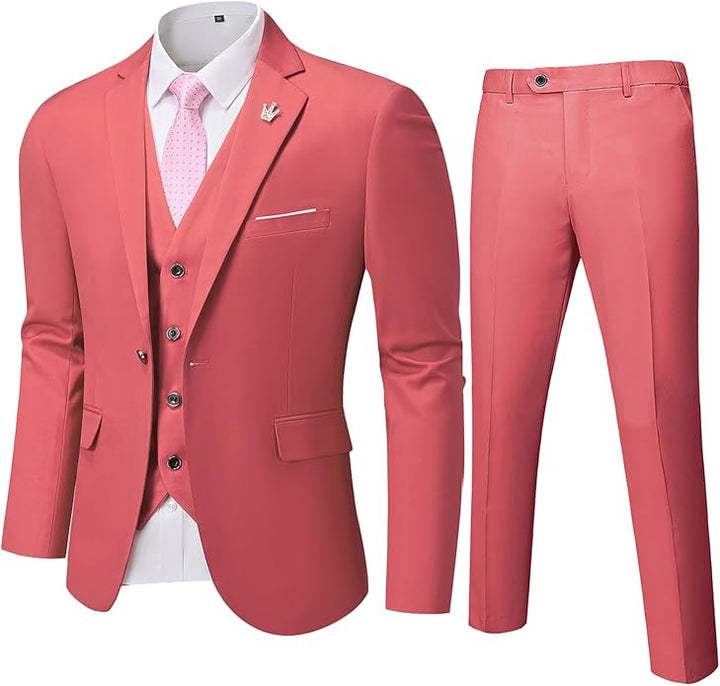 Comfortable Two-Piece Men's Suit - Ralph-Salmon Pink-XS-State of Style