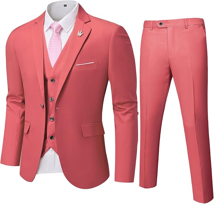 Comfortable Two-Piece Men's Suit - Ralph-Salmon Pink-XS-State of Style