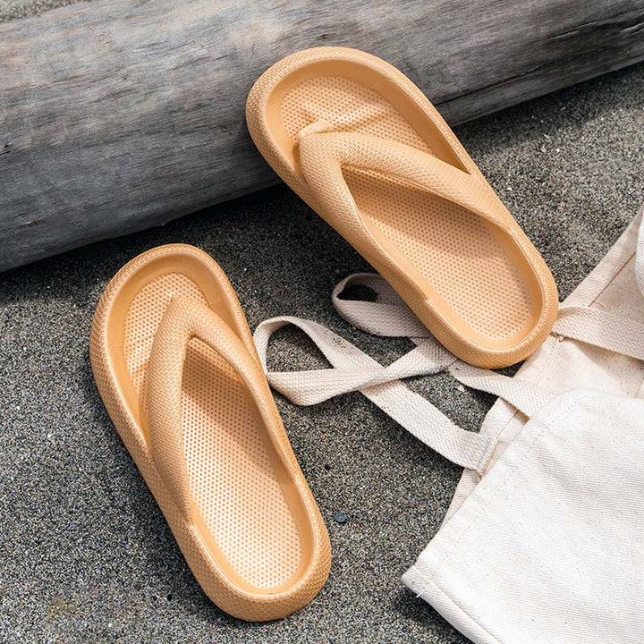 Comfortable Unisex Platform Slippers – Alex-Oat Latte-3.5-State of Style
