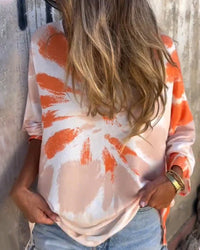 Comfortable & Versatile Women's Shirt with Round Neck – Maila-Orange-S-State of Style
