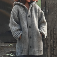 Comfortable Warm Women's Cardigan - Sophie-Grey-S-State of Style