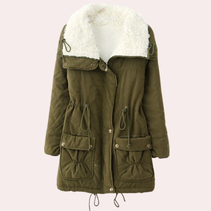 Comfortable Warm Women's Coat - Noelle-Green-XS-State of Style