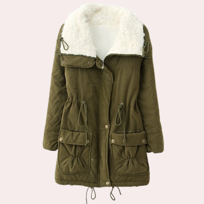 Comfortable Warm Women's Coat - Noelle-Green-XS-State of Style