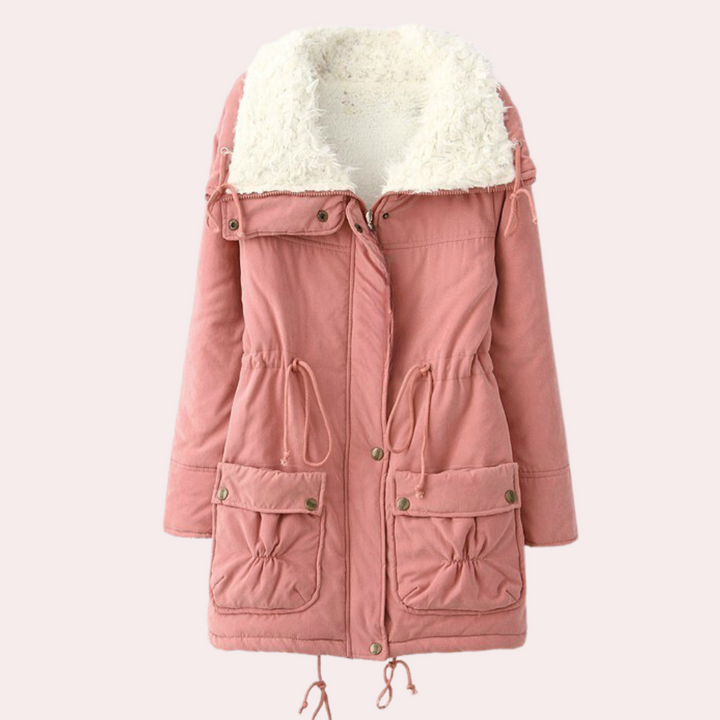 Comfortable Warm Women's Coat - Noelle-Pink-XS-State of Style