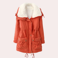 Comfortable Warm Women's Coat - Noelle-Red-XS-State of Style