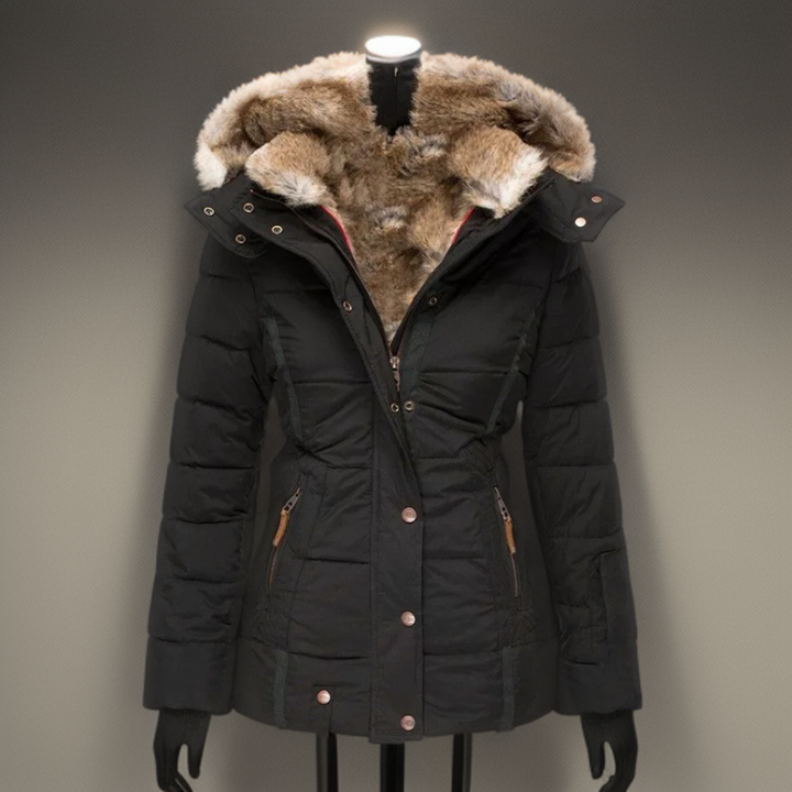 Comfortable Warm Women's Winter Coat - Elodie-Black-S-State of Style