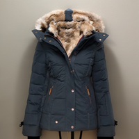 Comfortable Warm Women's Winter Coat - Elodie-Dark Blue-S-State of Style