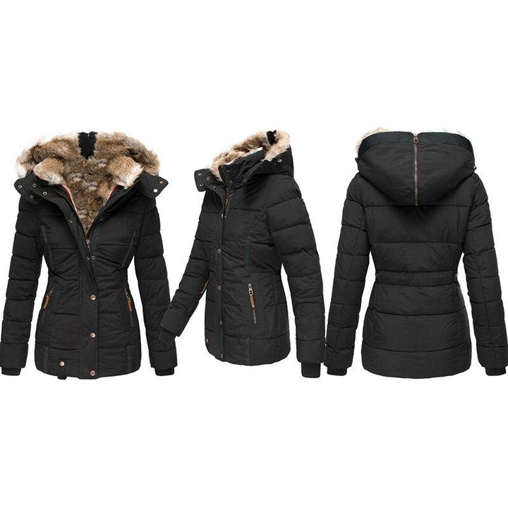 Comfortable Warm Women's Winter Coat - Elodie-Green-S-State of Style