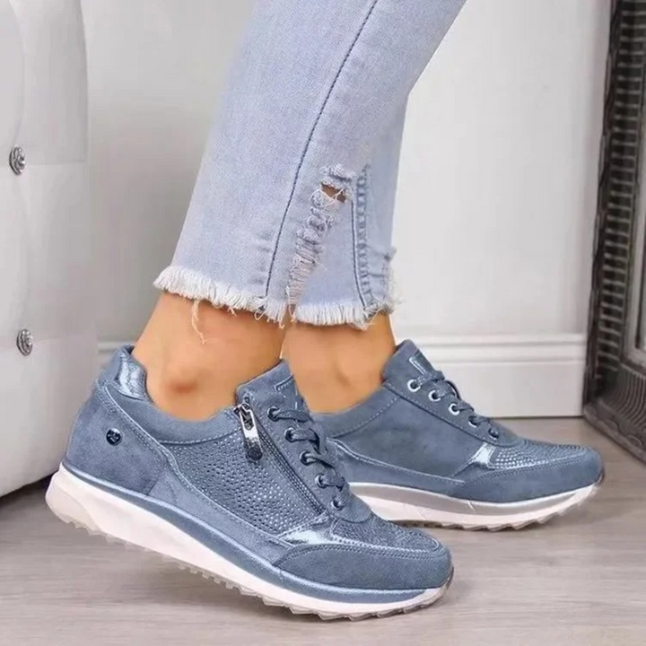 Comfortable Waterproof Women's Shoes - SolEase-Blue-2.5-State of Style