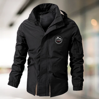 Comfortable Windproof Men's Bomber Jacket - Jasper-Black-M-State of Style