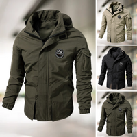 Comfortable Windproof Men's Bomber Jacket - Jasper-Olive Green-M-State of Style