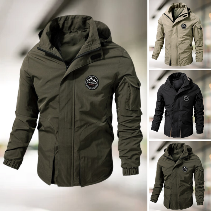 Comfortable Windproof Men's Bomber Jacket - Jasper-Olive Green-M-State of Style