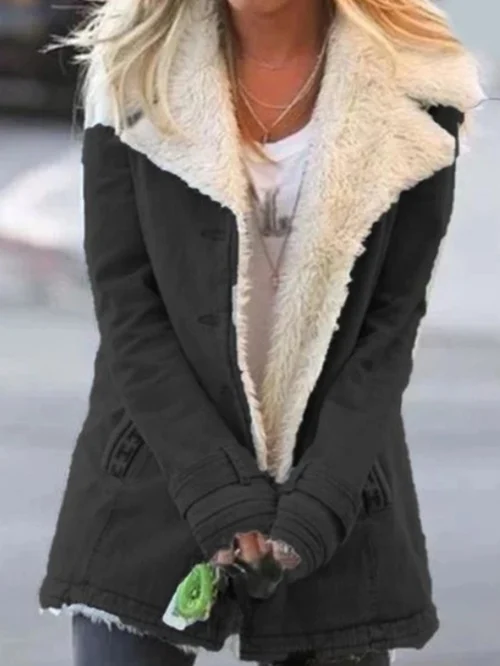 Comfortable Winter Jacket for Women - Celeste-Black-S-State of Style