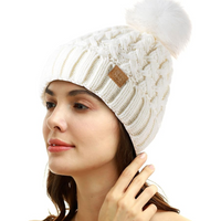 Comfortable Winter Pom Beanie - Yvonne-White-State of Style