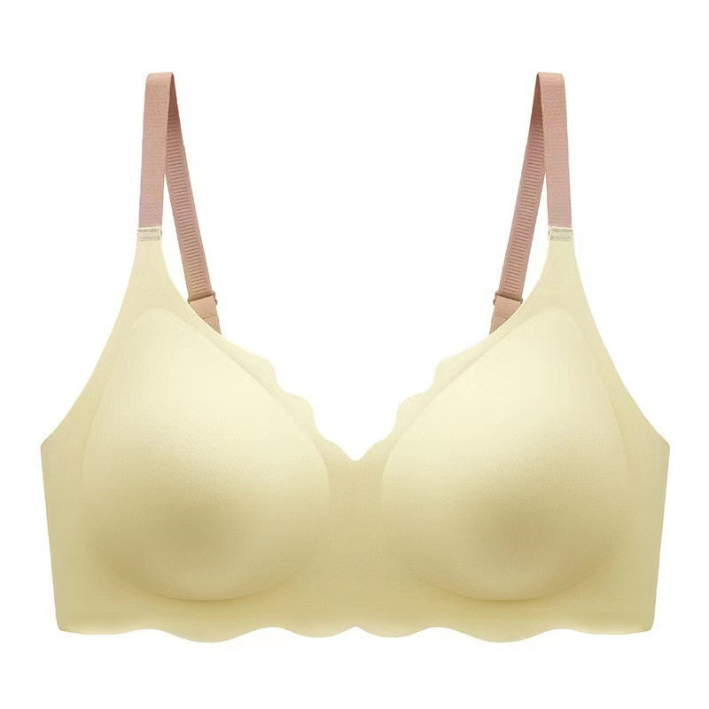Comfortable Wireless Bra-Style 2 Yellow-One Size-S (8AB 10A)-State of Style