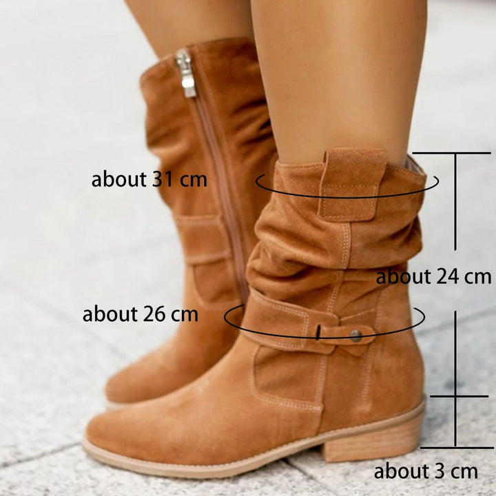 Comfortable Women's Ankle Boots - BellaStep-Beige-4.5-State of Style