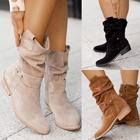 Comfortable Women's Ankle Boots - BellaStep-Beige-4.5-State of Style