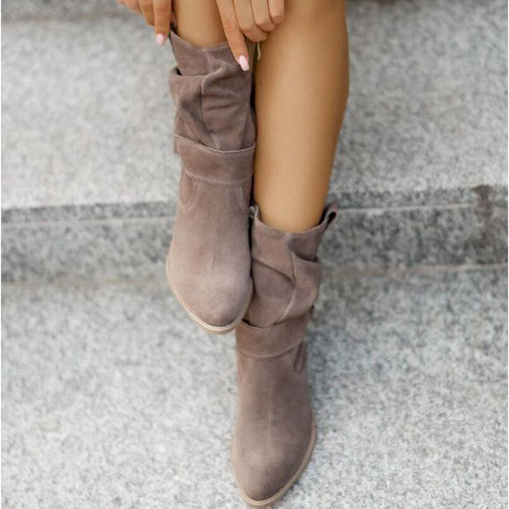 Comfortable Women's Ankle Boots - BellaStep-Beige-4.5-State of Style