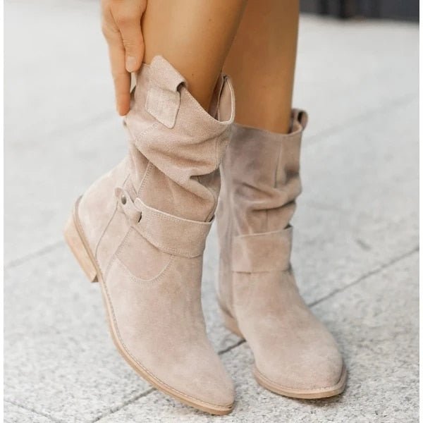 Comfortable Women's Ankle Boots - BellaStep-Beige-4.5-State of Style