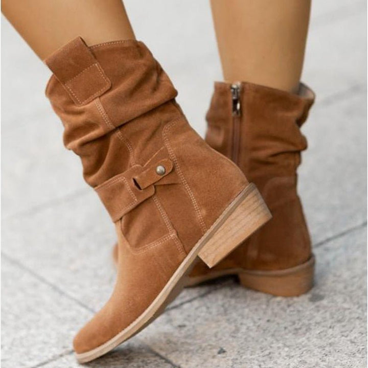 Comfortable Women's Ankle Boots - BellaStep-Beige-4.5-State of Style