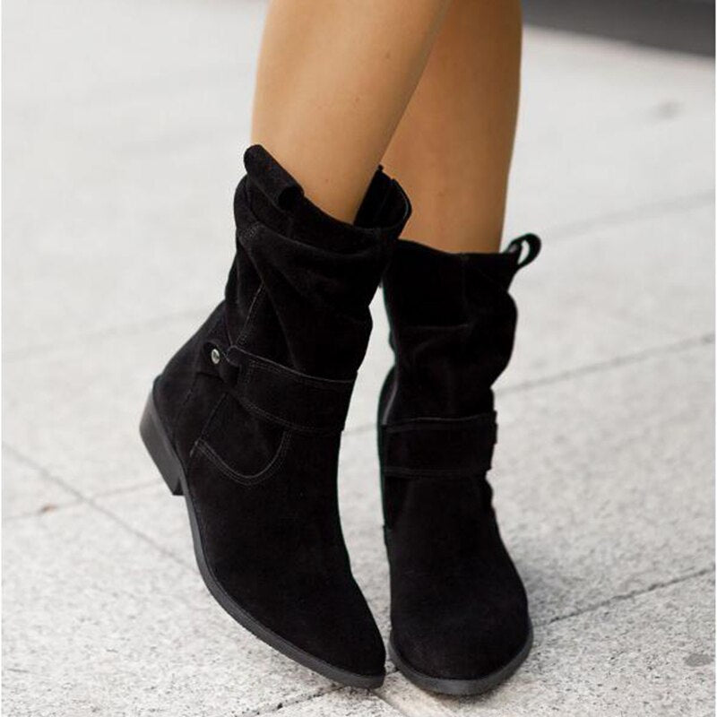Comfortable Women's Ankle Boots - BellaStep-Black-4.5-State of Style