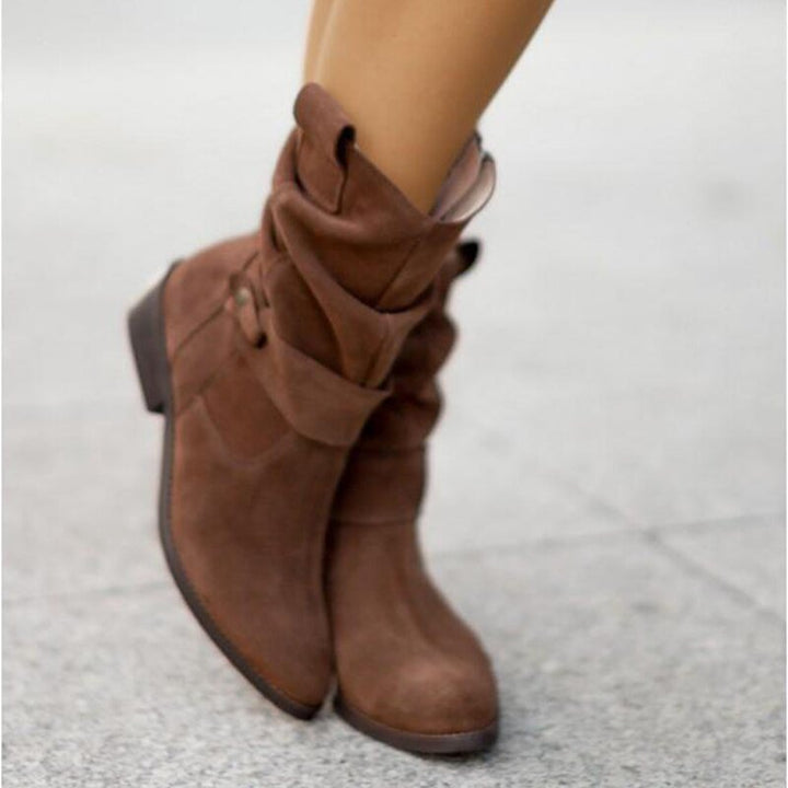 Comfortable Women's Ankle Boots - BellaStep-Dark Brown-4.5-State of Style
