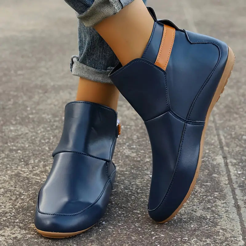 Comfortable Women's Ankle Boots - ErgoFit-Green-5-State of Style