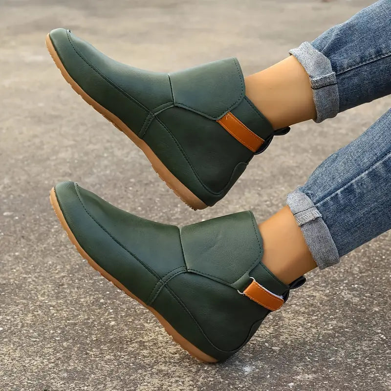 Comfortable Women's Ankle Boots - ErgoFit-Green-5-State of Style