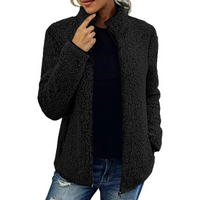 Comfortable Women’s Fleece Vest - Petra-Black-S-State of Style