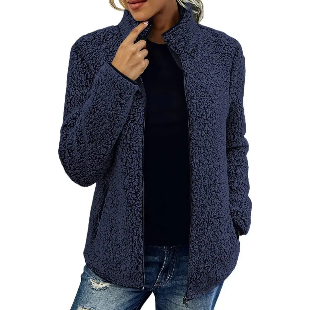 Comfortable Women's Fleece Vest - Petra-Dark blue-S-State of Style