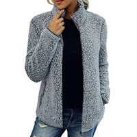 Comfortable Women’s Fleece Vest - Petra-Grey-S-State of Style