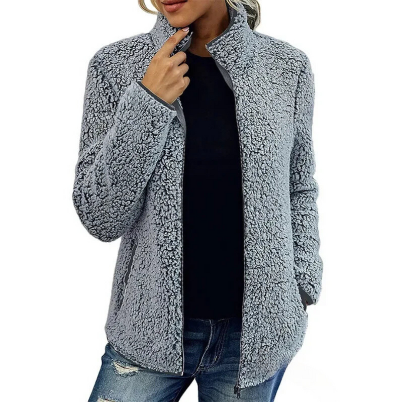 Comfortable Women's Fleece Vest - Petra-Grey-S-State of Style