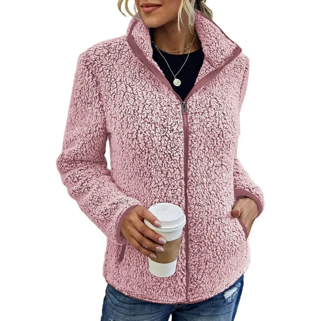 Comfortable Women’s Fleece Vest - Petra-Pink-S-State of Style