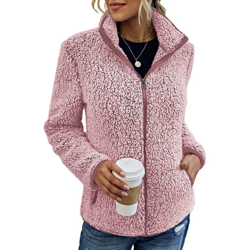 Comfortable Women’s Fleece Vest - Petra-Pink-S-State of Style