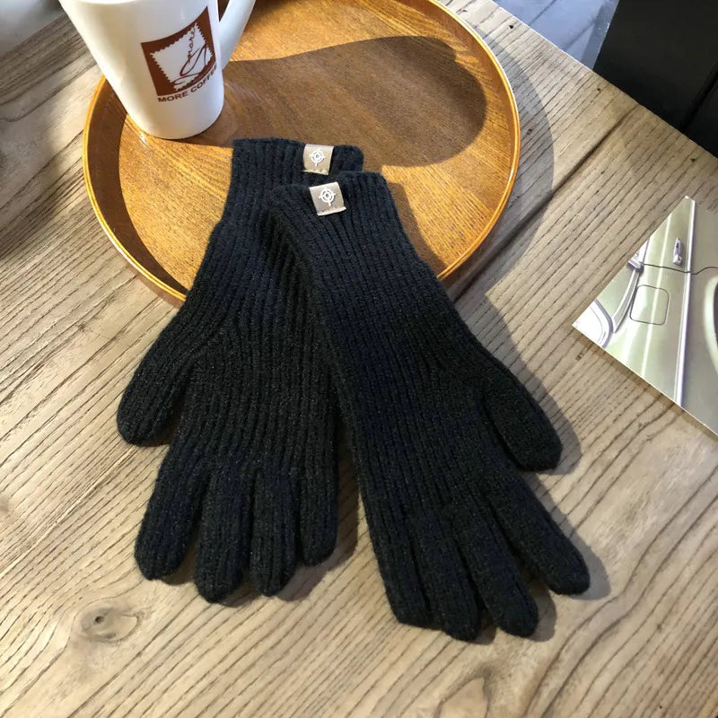 Comfortable Women's Gloves - Isolde-Black-State of Style