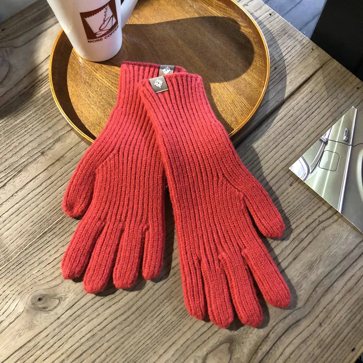 Comfortable Women's Gloves - Isolde-Red-State of Style