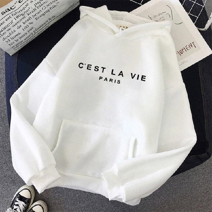 Comfortable Women's Hoodie - Soleil-White-S-State of Style