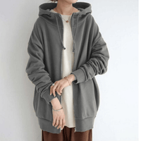 Comfortable Women's Jacket with Hood - ComfyHood-Grey-S-State of Style