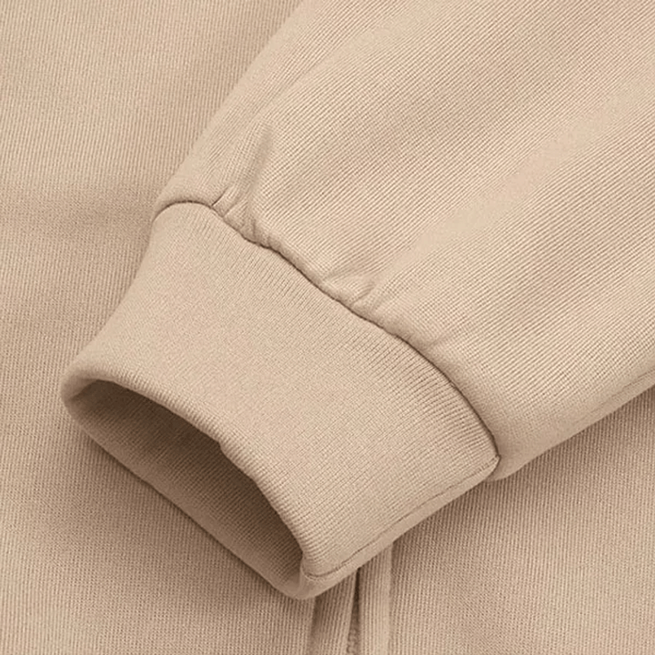 Comfortable Women's Jacket with Hood - ComfyHood-Khaki-S-State of Style