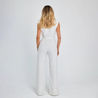 Comfortable Women's Jumpsuit - Lucia-White-S-State of Style