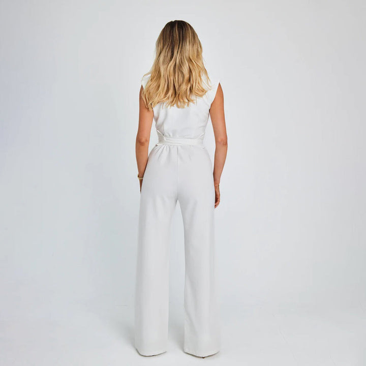 Comfortable Women's Jumpsuit - Lucia-White-S-State of Style